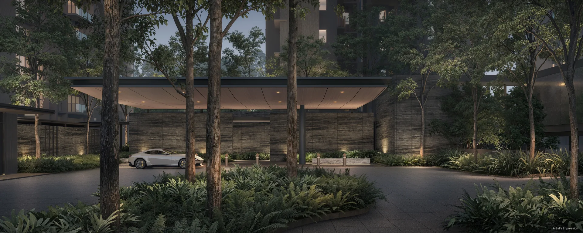 Dunearn House grand arrival porte-cochere